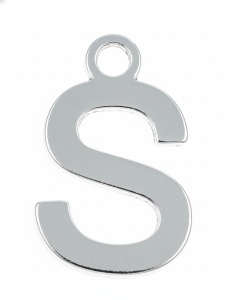 Letra S - colgante - plata de ley