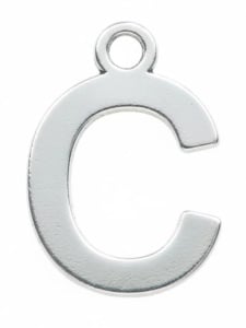 Litera C pandant argint 925, 10,2 mm