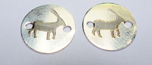 Moneda zodiaco Capricornio plata de ley 925, 10 mm - Img 2