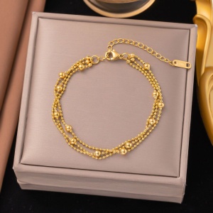Multi-strand bracelet, stainless steel, 17 cm - Img 5