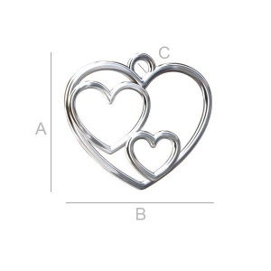 Pandant argint 925, 19 x 17 mm