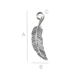 Pendant, 925 sterling silver, 20 x 6 mm - Img 2