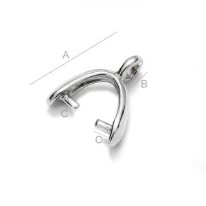 Pendant bail, 925 sterling silver, 9 mm