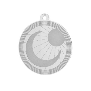 pendant silver 925 moon 19 mm