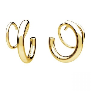 Pendientes de plata 925 bañados en oro 16 mm - 1 par