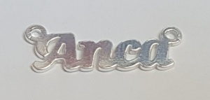 Placa nombre Anca, plata de ley 925