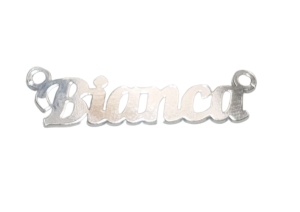 Plăcuță nume Bianca argint 925 - Img 2