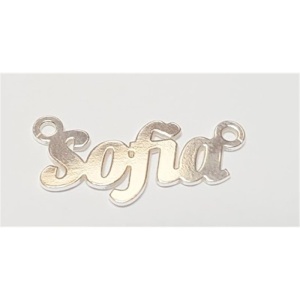 Plăcuță nume Sofia argint 925, 20 x 8 mm - Img 2