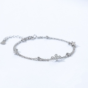 pulsera de plata de ley rodiada 15+3 cm - Img 2