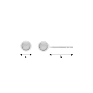 4 mm silver 925 pancake with ball