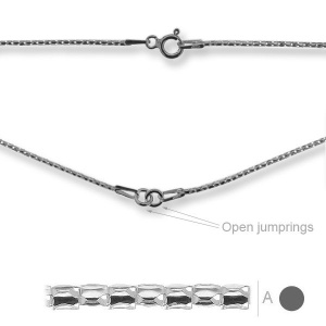 925 silver connector chain, 20+20 cm, 1.74 g
