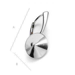 925 silver leverback for Swarovski 1122, 18 mm