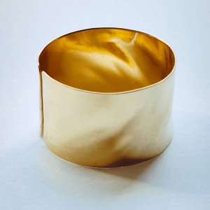 Adjustable ring, gold-plated 925 sterling silver, 12 mm - Img 2