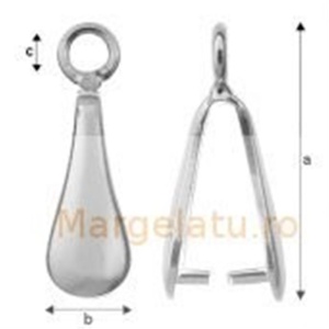 Agatatoare pandant ,ag 925 15.5*4.8 mm cod AG073 - Img 2