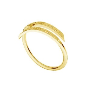 Anillo de plata de ley 925 bañado en oro