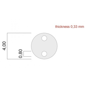 Bănuț argint 925, 4 mm, gaură 0,8 mm