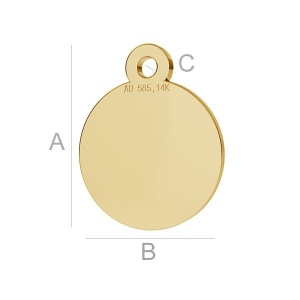 banut aur 10mm aur 14k au585 placat cu aur de 18k