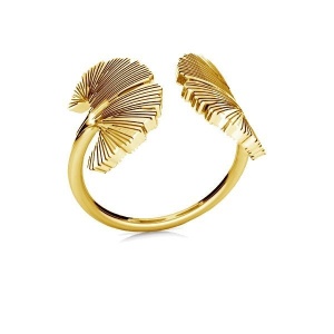 Base de anillo de plata 925 bañada en oro de 14 x 19 mm