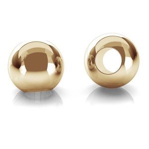 Bola de oro de 8 quilates de 2,5 mm, agujero de 1,2 mm