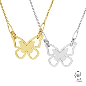 Butterfly pendant, 925 sterling silver, 16 x 11.5 mm - Img 2