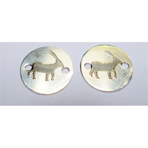 Capricorn zodiac coin, 925 sterling silver, 10 mm - Img 3