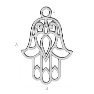 Charm Hamsa argint 925, 22 x 15 mm