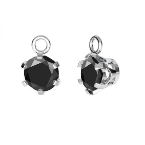 colgante de plata de ley con cristal negro