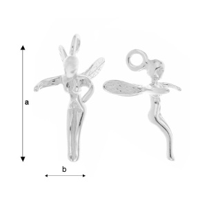 Colgante de plata de ley de 18 mm
