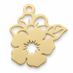 Colgante flor oro 14k