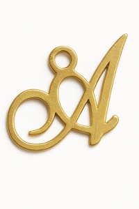 Colgante letra de oro de 14 K - A