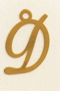 Colgante letra de oro de 14 K - D - Img 2