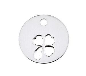 Colgante trébol de plata ag925 10 mm