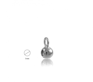 Conector separador plata de ley 925, 3 mm