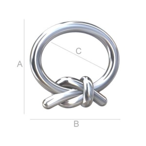 element, argint 925 A11,00 mm B13,00 mm C1,60 mm - Img 2