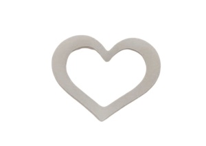 eslabón corazón plata 925
