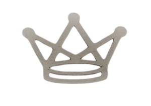 eslabón corona de plata 925