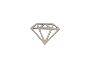 eslabón diamante de plata