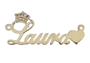 Lengüeta laura de plata chapada en oro 925