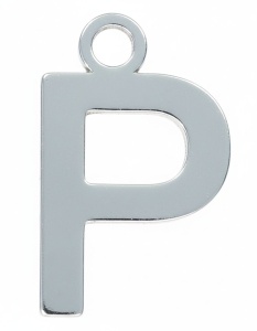 Letter P pendant silver 925 - Img 2