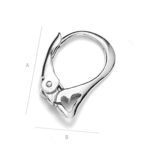Leverback, 925 sterling silver, 15.8 x 9.6 mm