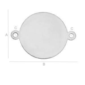 Link , 14 x 19 mm argint 925 - Img 2