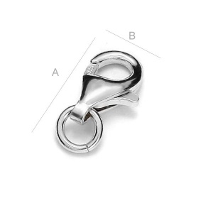 Lobster argint 925 cu za 12.5mm x 6.5 mm - Img 1
