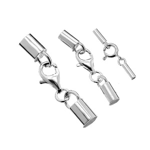 Lobster clasp and ring set, 925 sterling silver