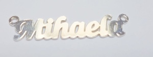 Name connector Mihaela, 925 silver, 41 x 7 mm