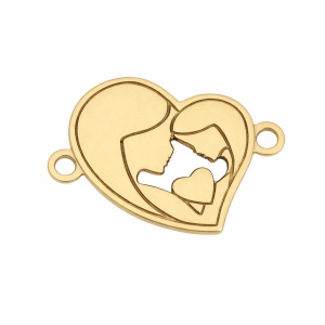 pandant inima aur 14k placat cu aur de 18k