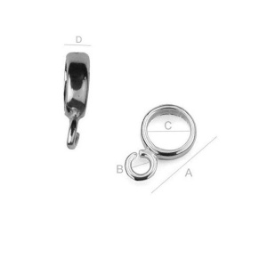 Pandora-style finding, 925 sterling silver, 11.5 mm - Img 2