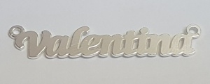 Placa nombre Valentina, plata de ley 925