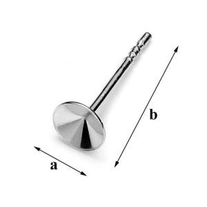 Poste plata 925 para Swarovski 1122 de 6 mm - Img 2