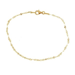 Pulsera de oro de 14k de 19 cm - au585 bañada en oro de 18k