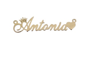 Señal de antonia en plata 925 bañada en oro